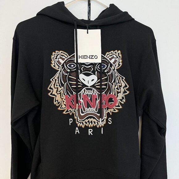 Kenzo Sweaters - Kenzo Women's Tiger Logo Hoodie Sweatshirt size S NWT black/pink NWT Kenzo